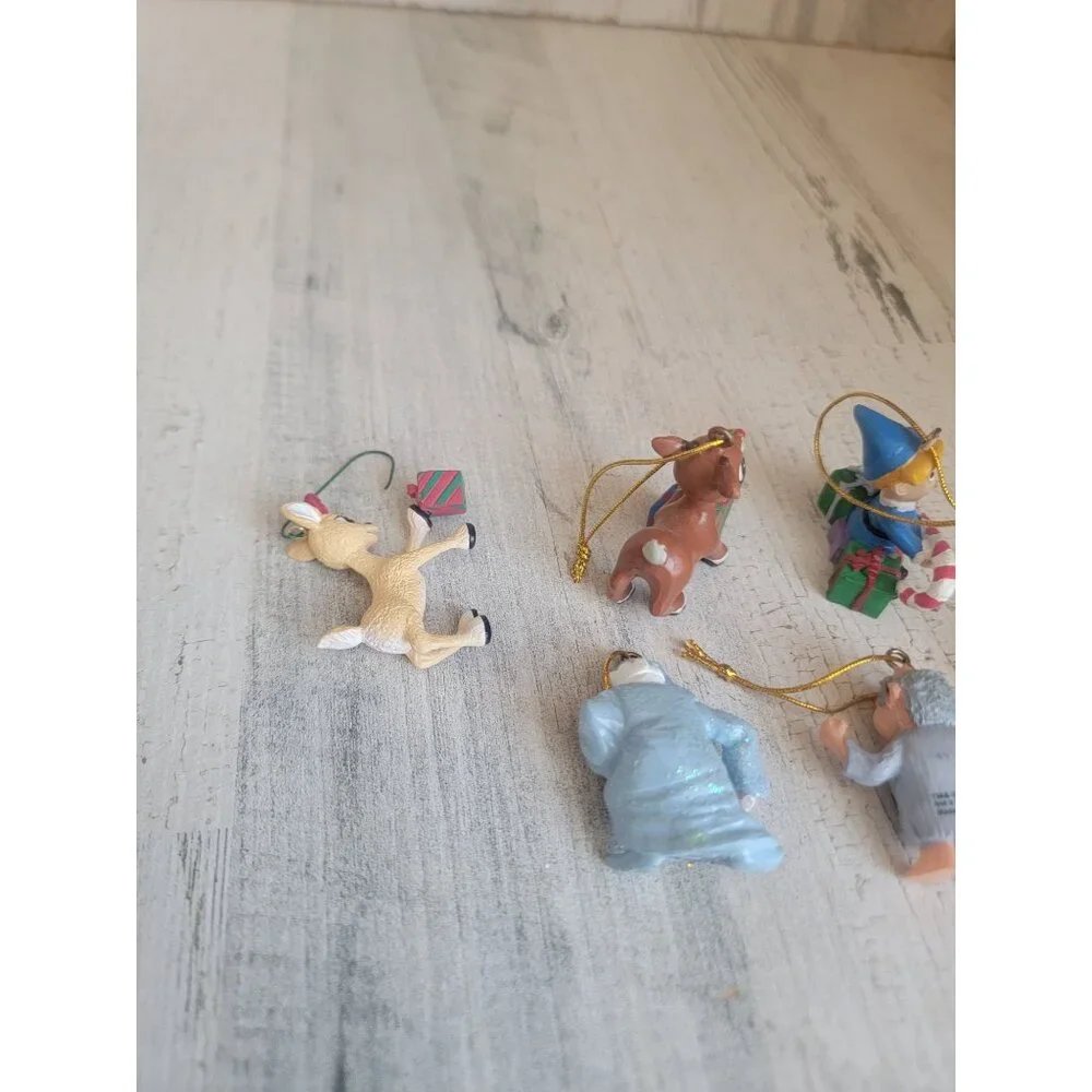Rudolph red nosed reindeer mini Clarice‎ xmas past ornament Xmas set
